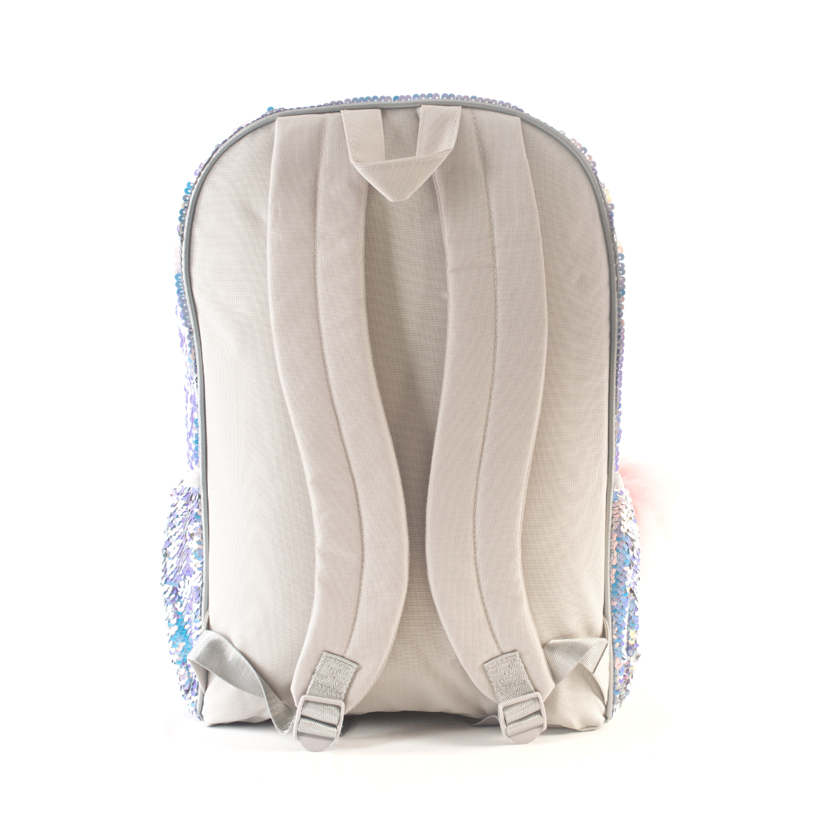 Mochila Kooshi Lentejuelas Unicornio Espalda 17"