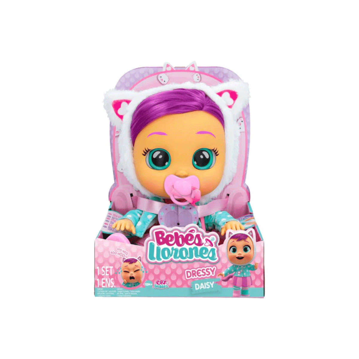 Muñeca Cry Babies Dressy Bebe Lloron Con Lagrimas Wabro