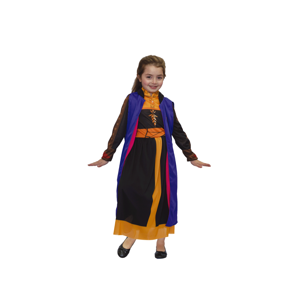 Disfraz Anna Negro Con Capa Frozen 2