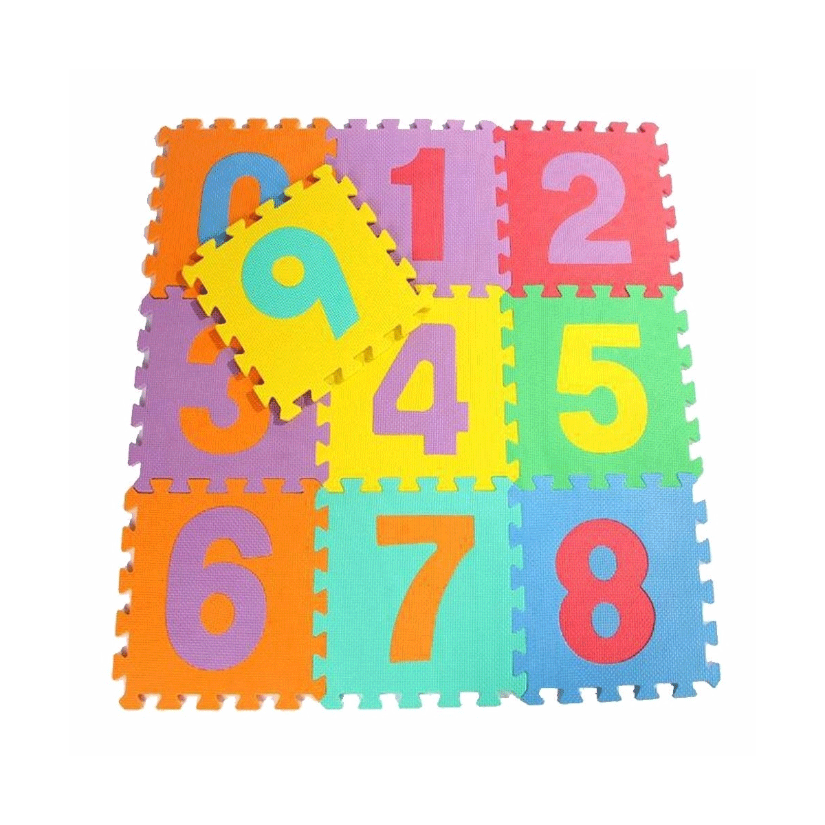 Pisos Goma Eva Antigolpes Encastrables Números 10pcs