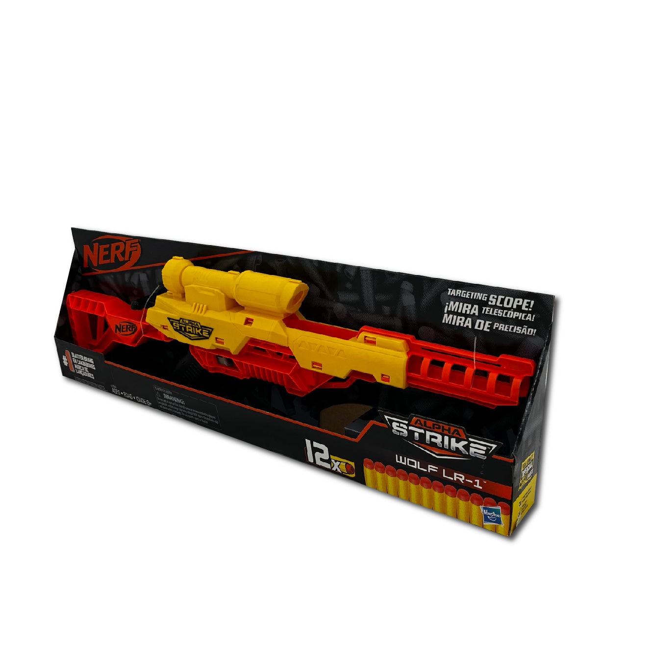 Pistola Hasbro Nerf Alphastrike Wolf 12 Dardos