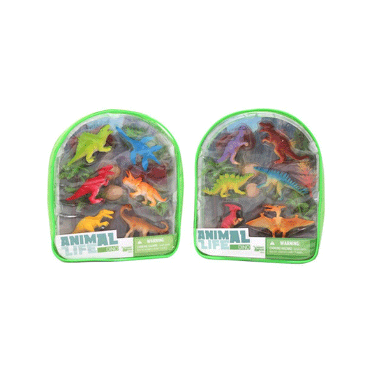 Animal Life Set En Mochila Dinosaurios Con Accesorios