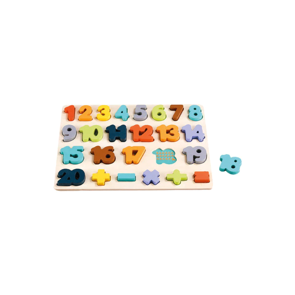 Números Encastre Didáctico Madera