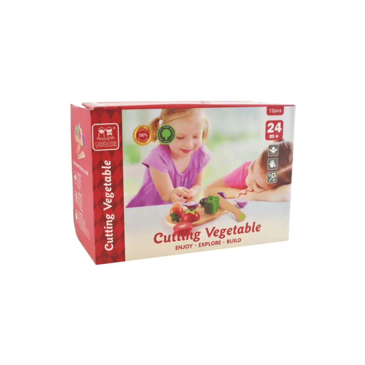Juego De Verduras Con Abrojo Madera
