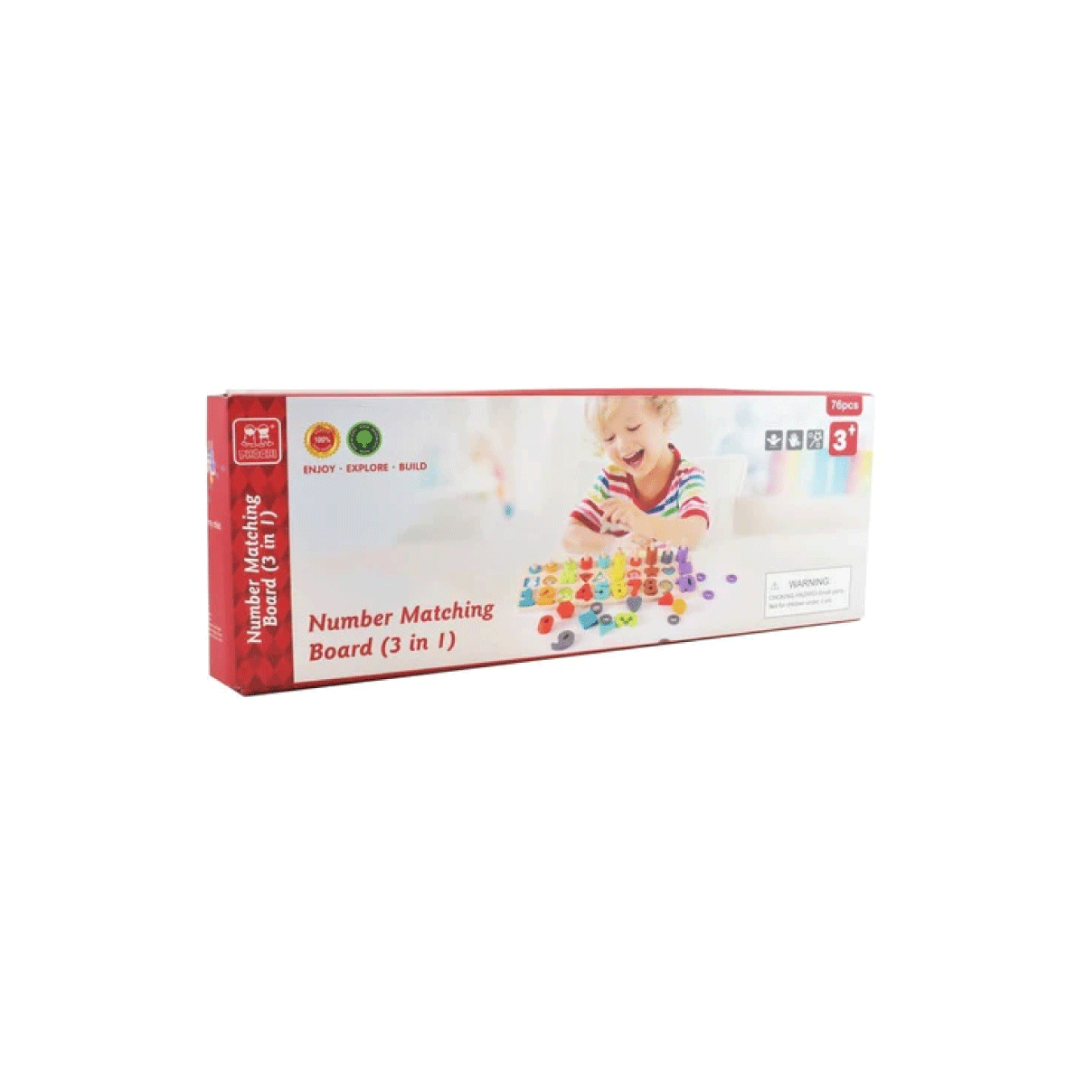 Tablero De Números Encastre 3 En 1 Madera