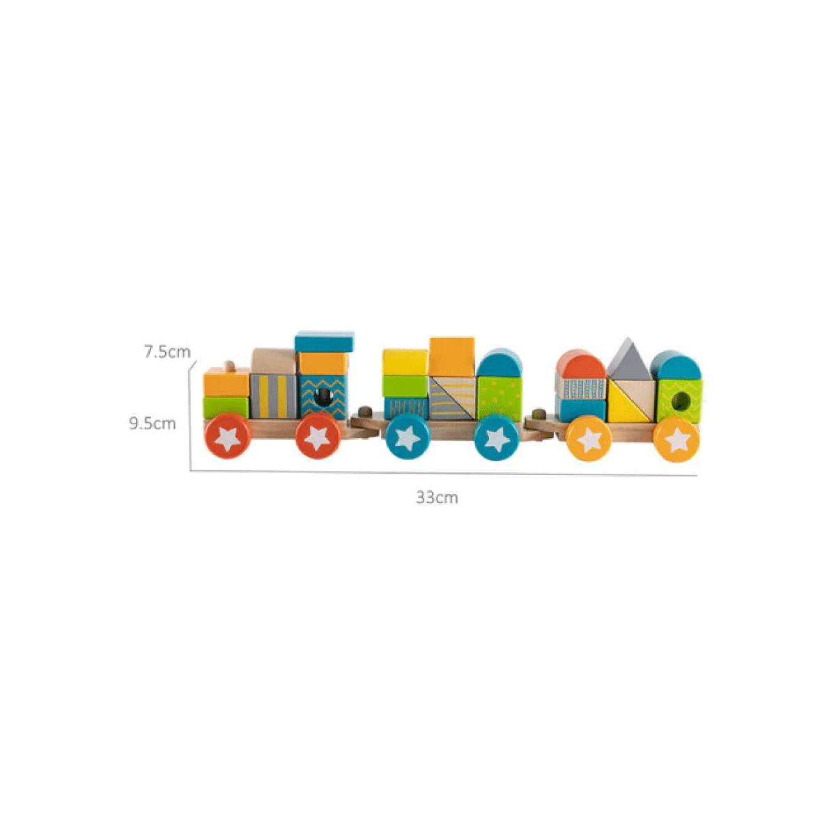 Tren Apilable De Madera 26 Piezas