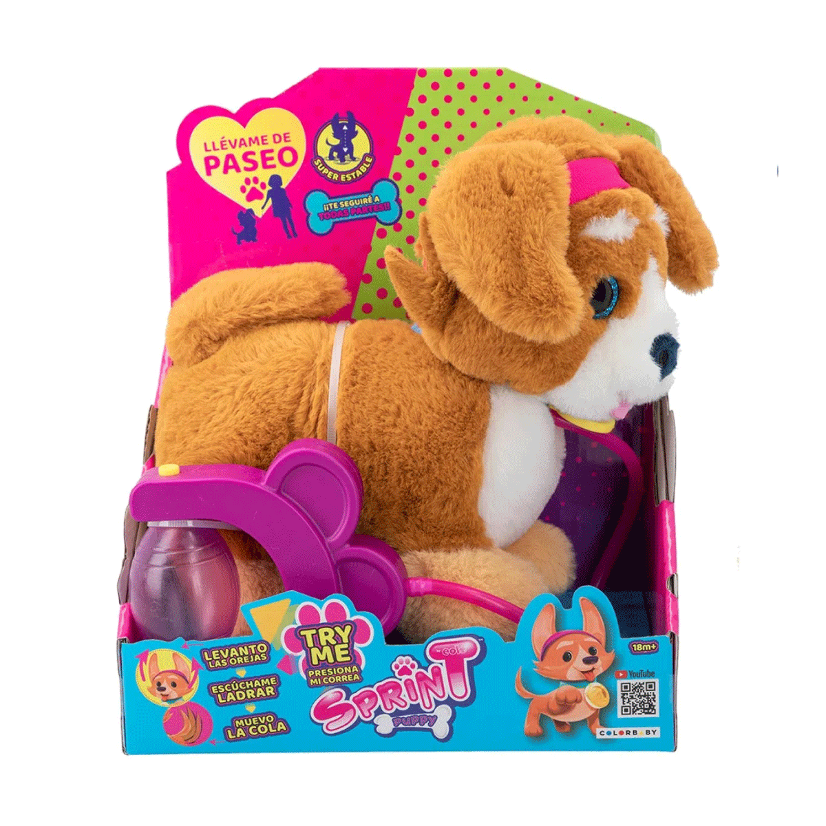 Perrito Con Correa De Paseo Sprint Walking Pets JUGUETERIAS MONOCOCO