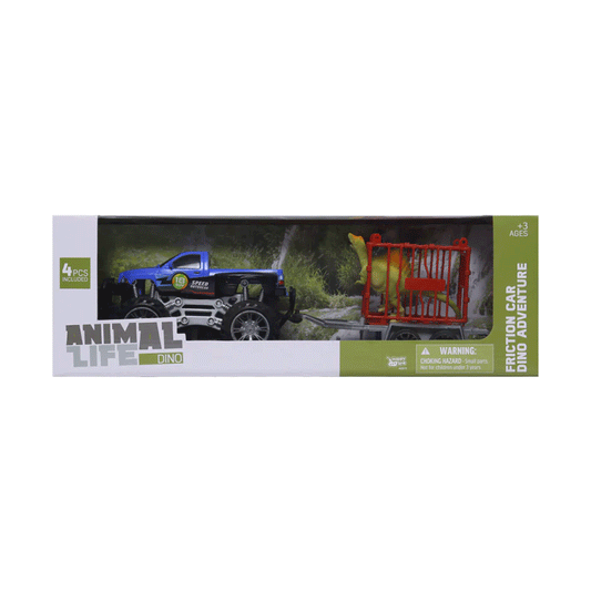 Animal Life Vehiculo A Friccion Y Dinosaurio