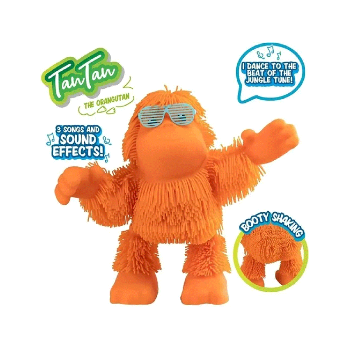 Peludito Shine Tan Tan Orangután Movimiento Y Sonido