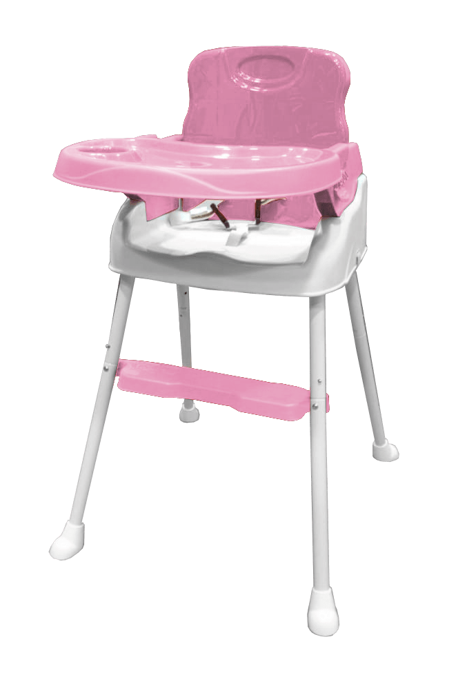 Silla Ok Baby de Comer Plegable 3EN1 Rosa