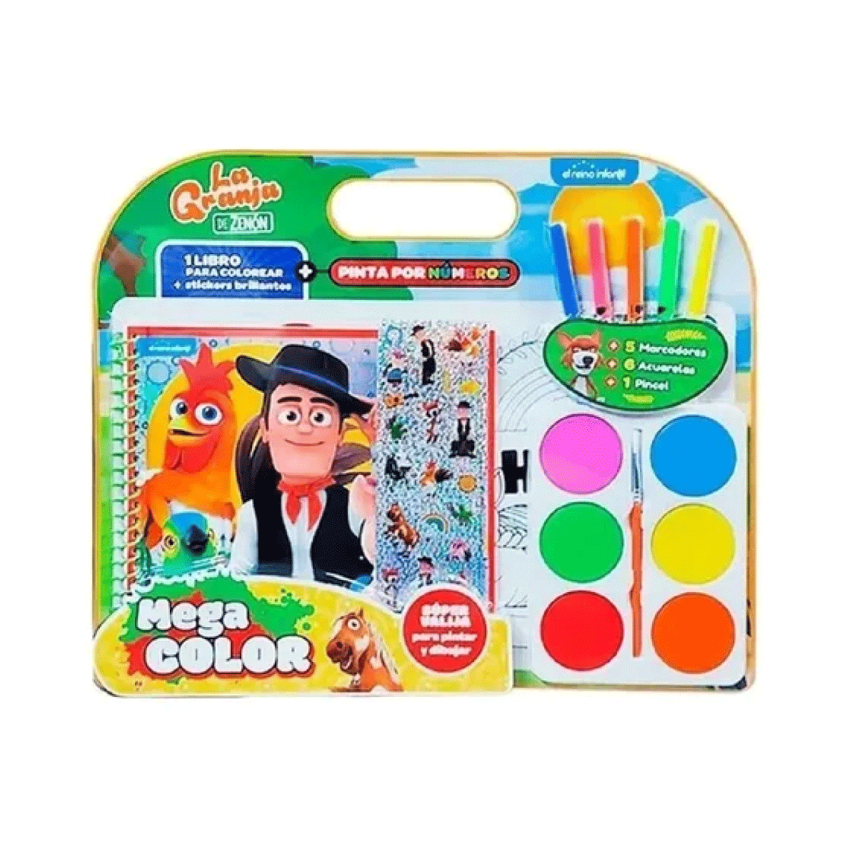Set Mega Color Super Valija La Granja de Zenon