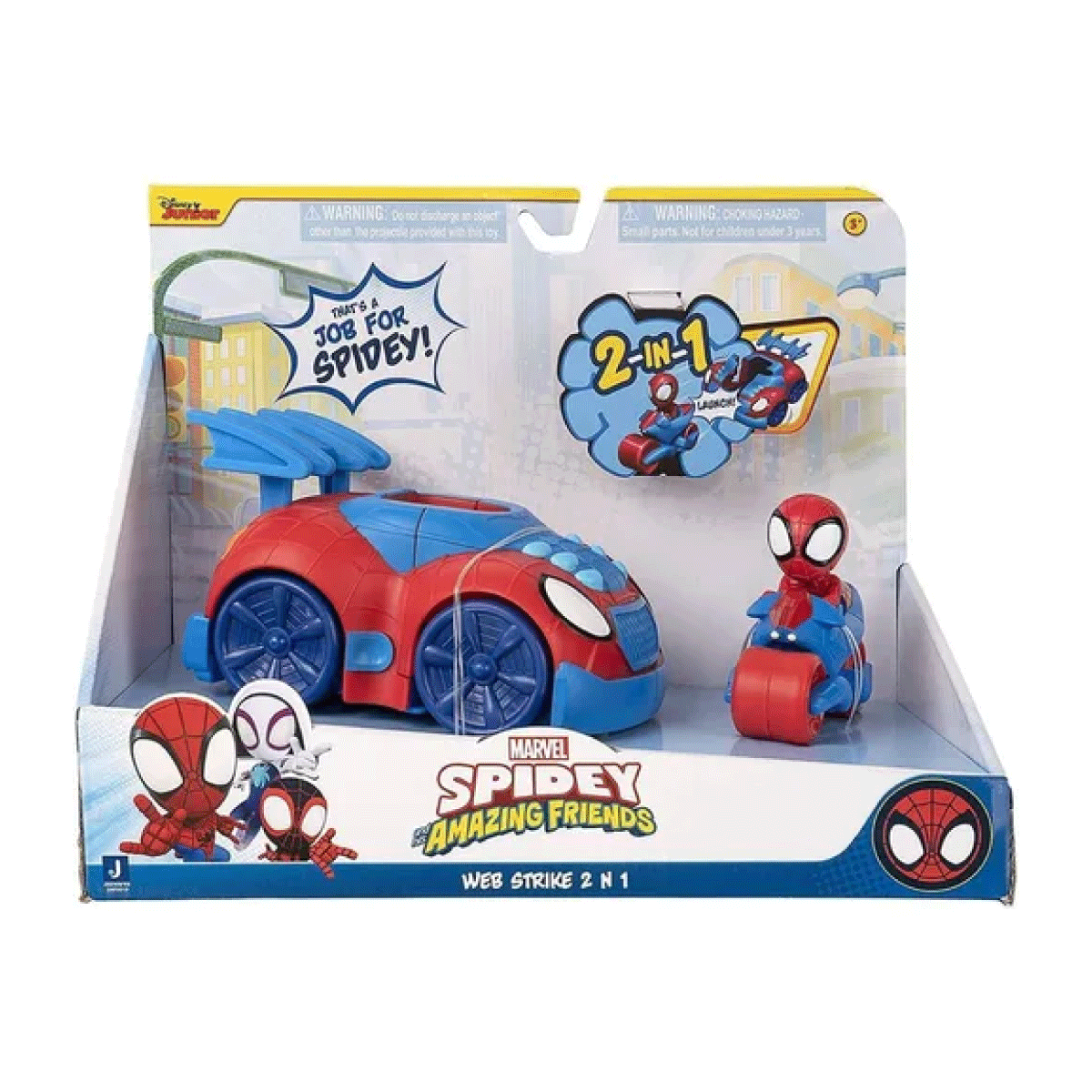 Vehiculo Spidey Marvel 2 En 1 Rueda Libre Orig Jeg Snf0019