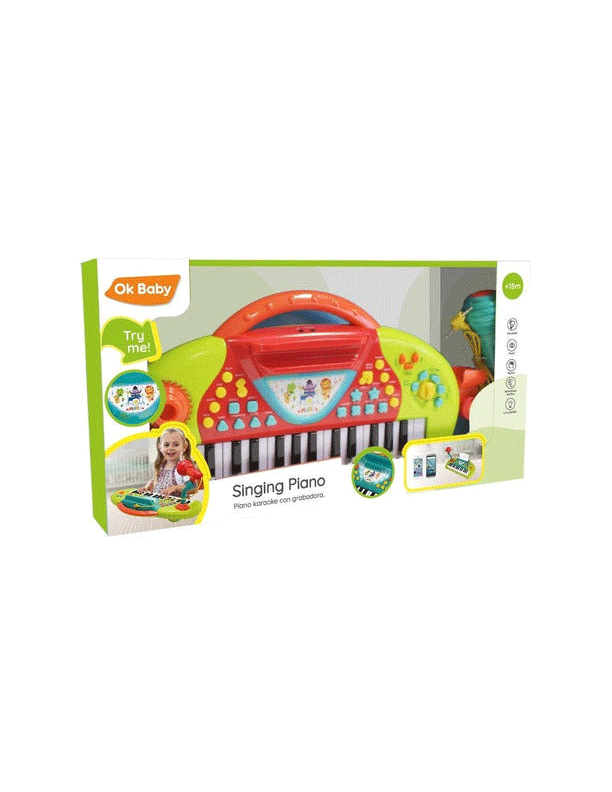 Piano Karaoke Infantil Con Grabadora Ok Baby