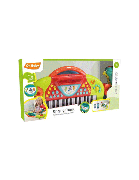 Piano Karaoke Infantil Con Grabadora Ok Baby
