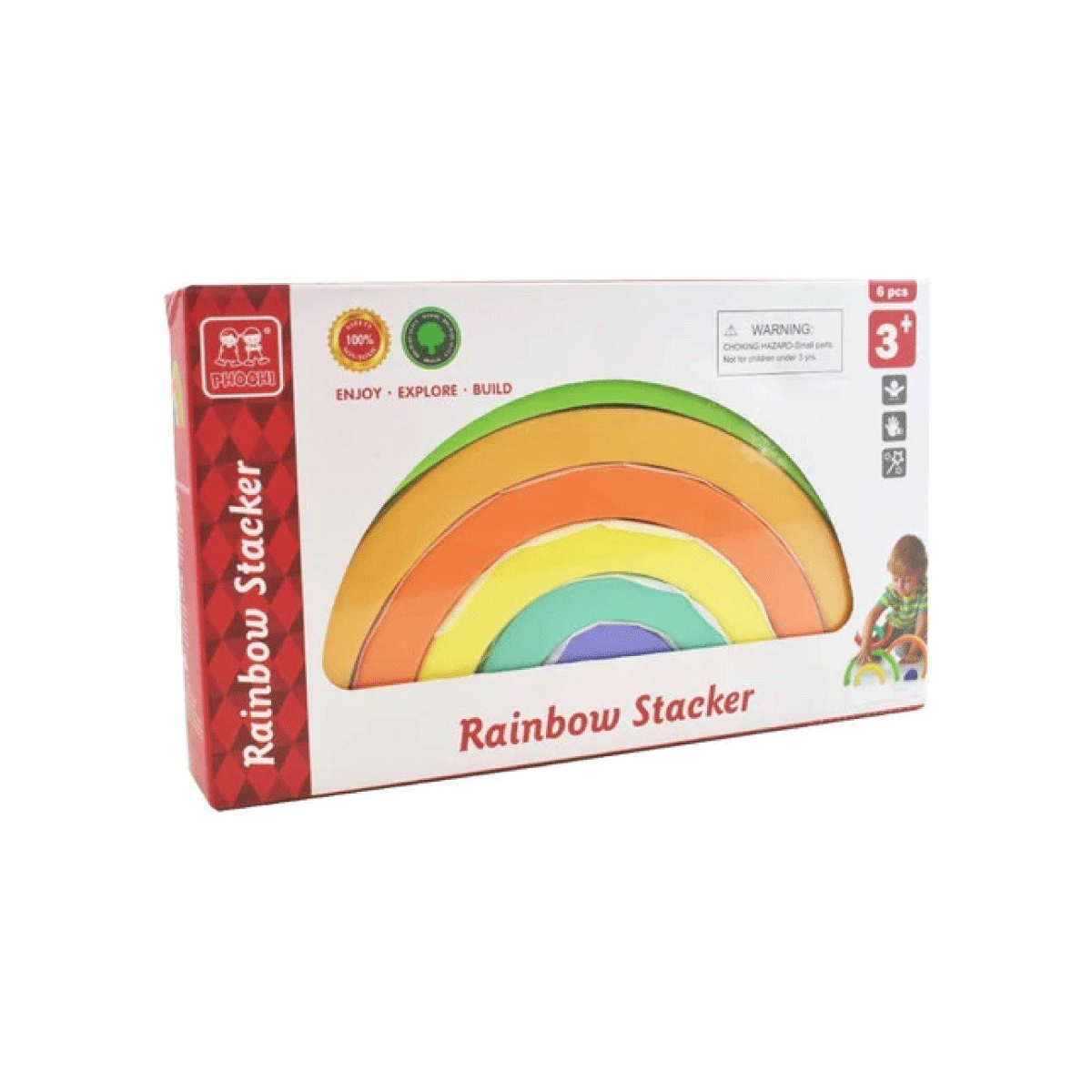Juego Encastable De Madera Arcoiris