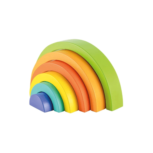 Juego Encastable De Madera Arcoiris
