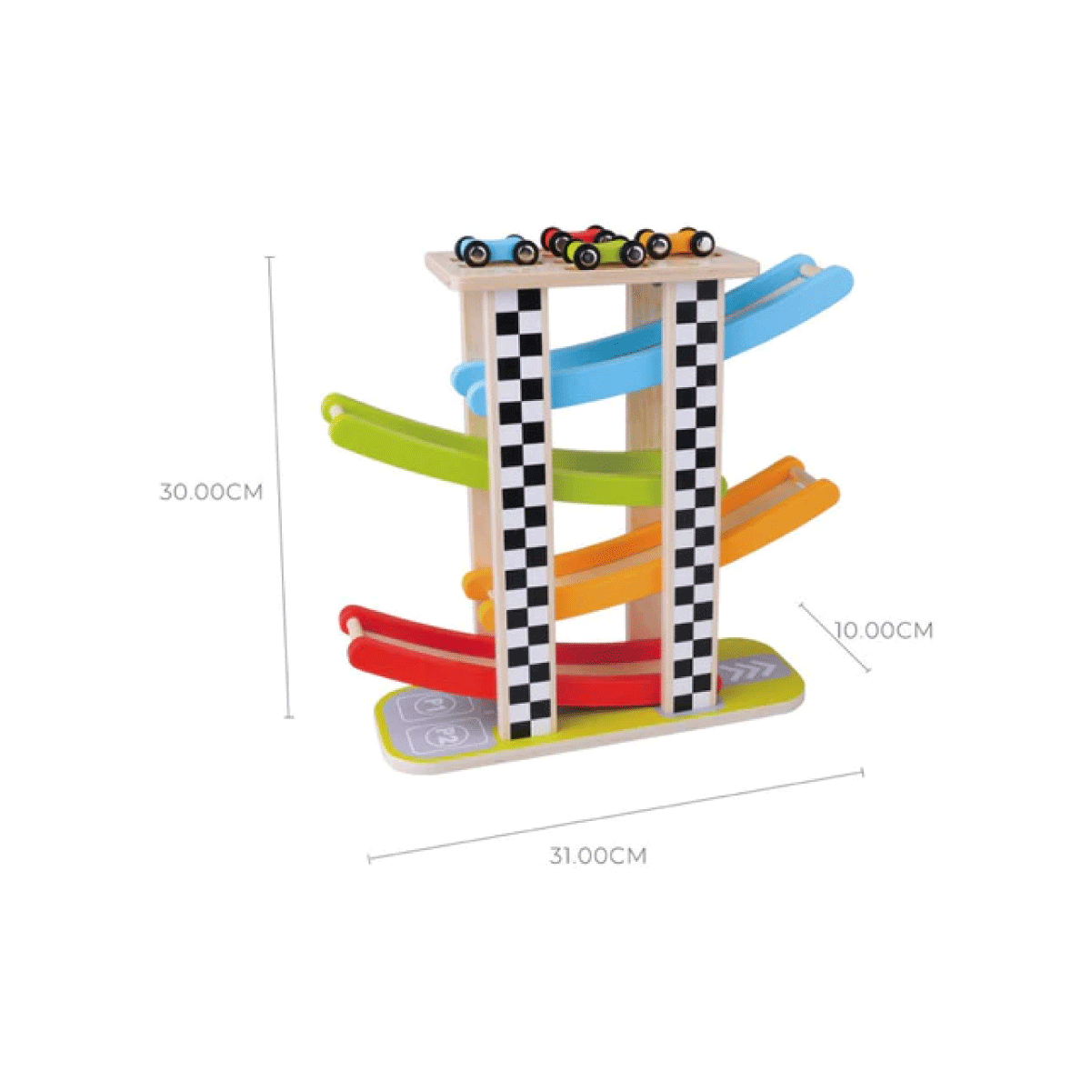 Rampa Con 4 Autitos Madera