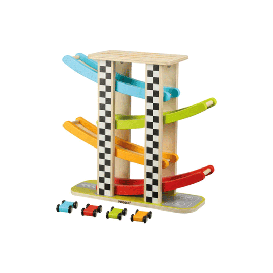 Rampa Con 4 Autitos Madera