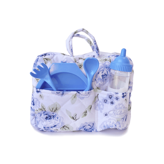 Bolsito de Paseo Con mamadera mágica, plato y cubiertos Lebebot