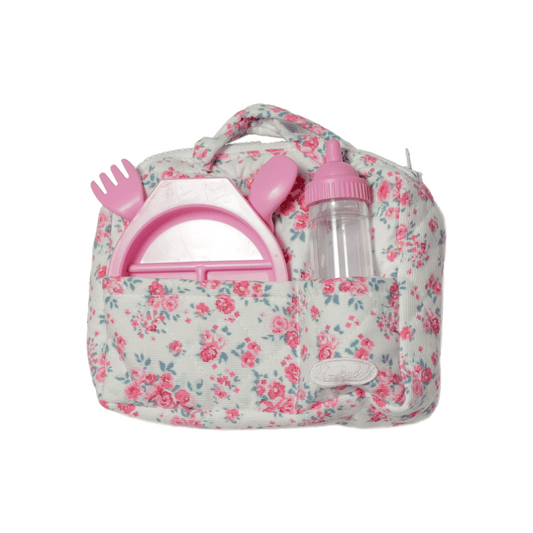 Bolsito de Paseo Con mamadera mágica, plato y cubiertos Lebebot