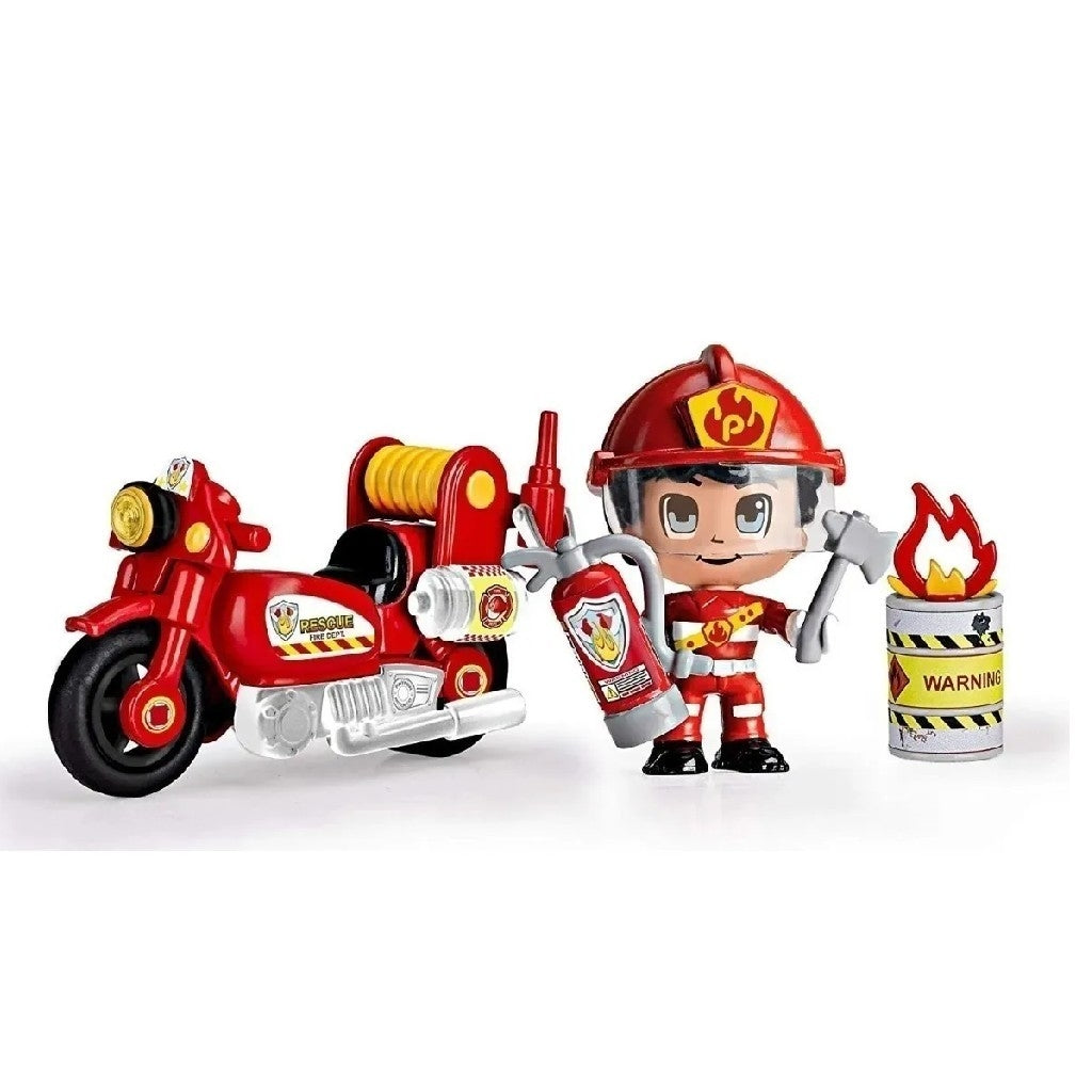 Pinypon Action Moto De Bombero + Figura