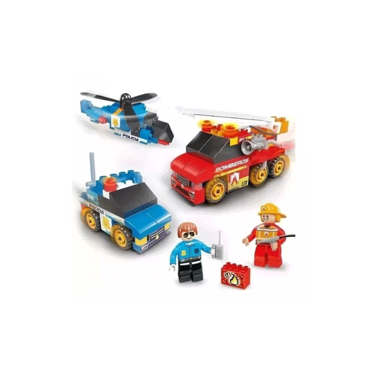 Rasti Policias y Bomberos 2 en 1 130 Piezas