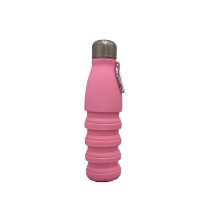 Botella Termica Plegable De Silicona 550ml Tapa Acero Clandestine