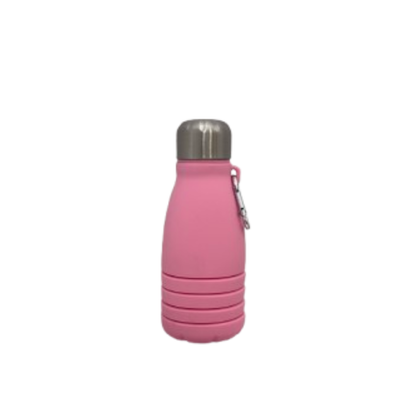 Botella Termica Plegable De Silicona 550ml Tapa Acero Clandestine