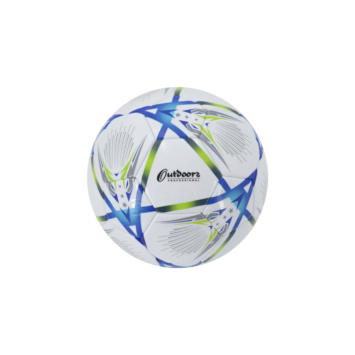 Pelota de Fútbol N° 5 Fury Verde y Azul - PVC 350g Outdoors Professional