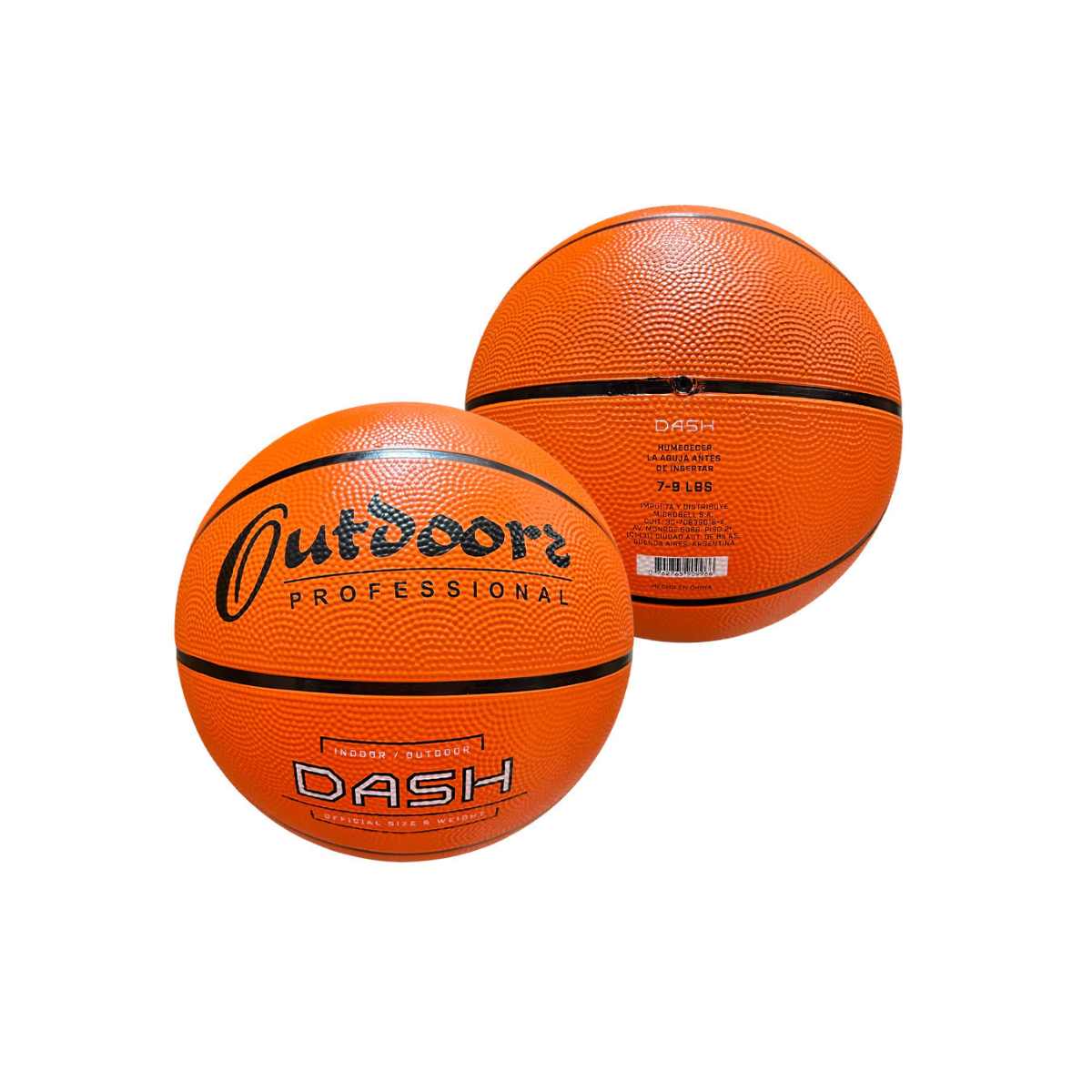 Pelota de Básquet N°7 Dash Marrón – Goma Outdoor Professional
