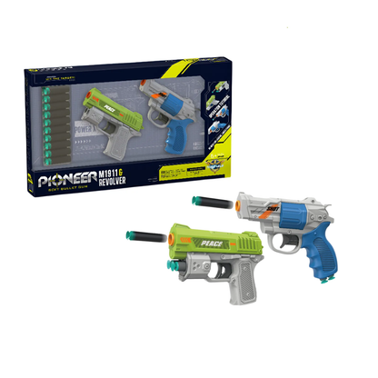 Set de Pistolas de Dardos EVA M1911 y Revólver