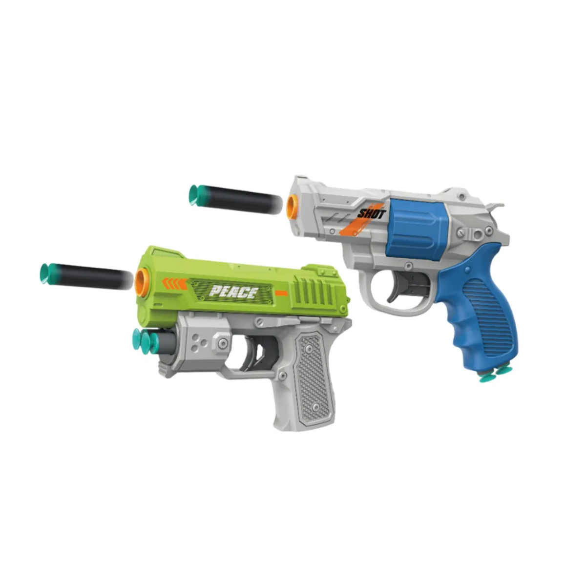 Set de Pistolas de Dardos EVA M1911 y Revólver