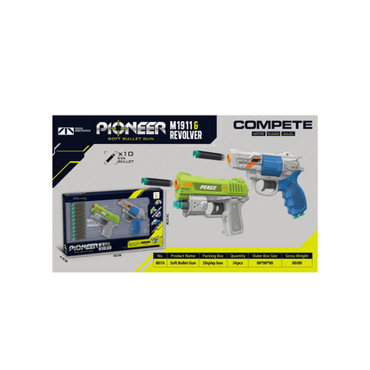 Set de Pistolas de Dardos EVA M1911 y Revólver