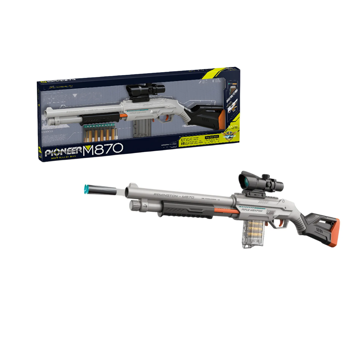 Escopeta de Dardos EVA Semiautomática con Mira M870