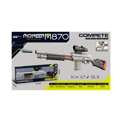 Escopeta de Dardos EVA Semiautomática con Mira M870