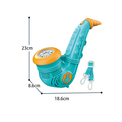 Saxofón con Correa de 10 Huecos de Burbuja Azul