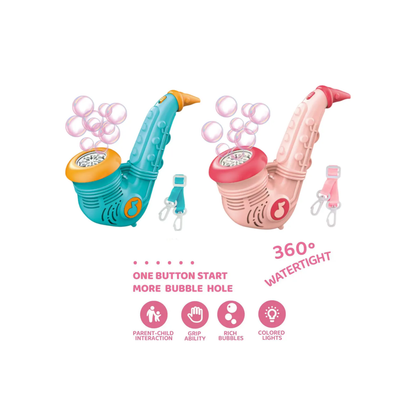 Saxofón con Correa de 10 Huecos de Burbuja Azul