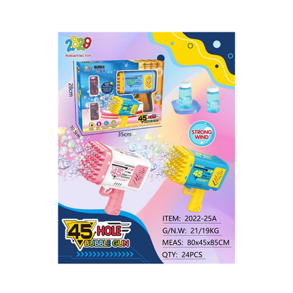 Bazooka de Burbujas con 45 Huecos Azul