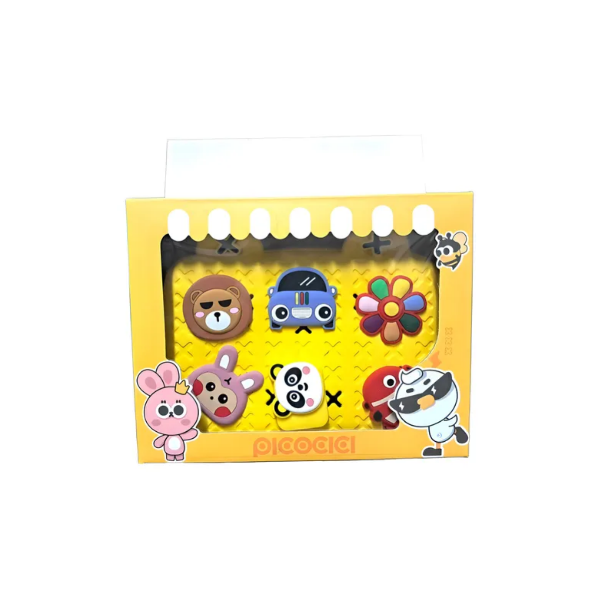 Bolso Bandolera de EVA con Pines Amarillo