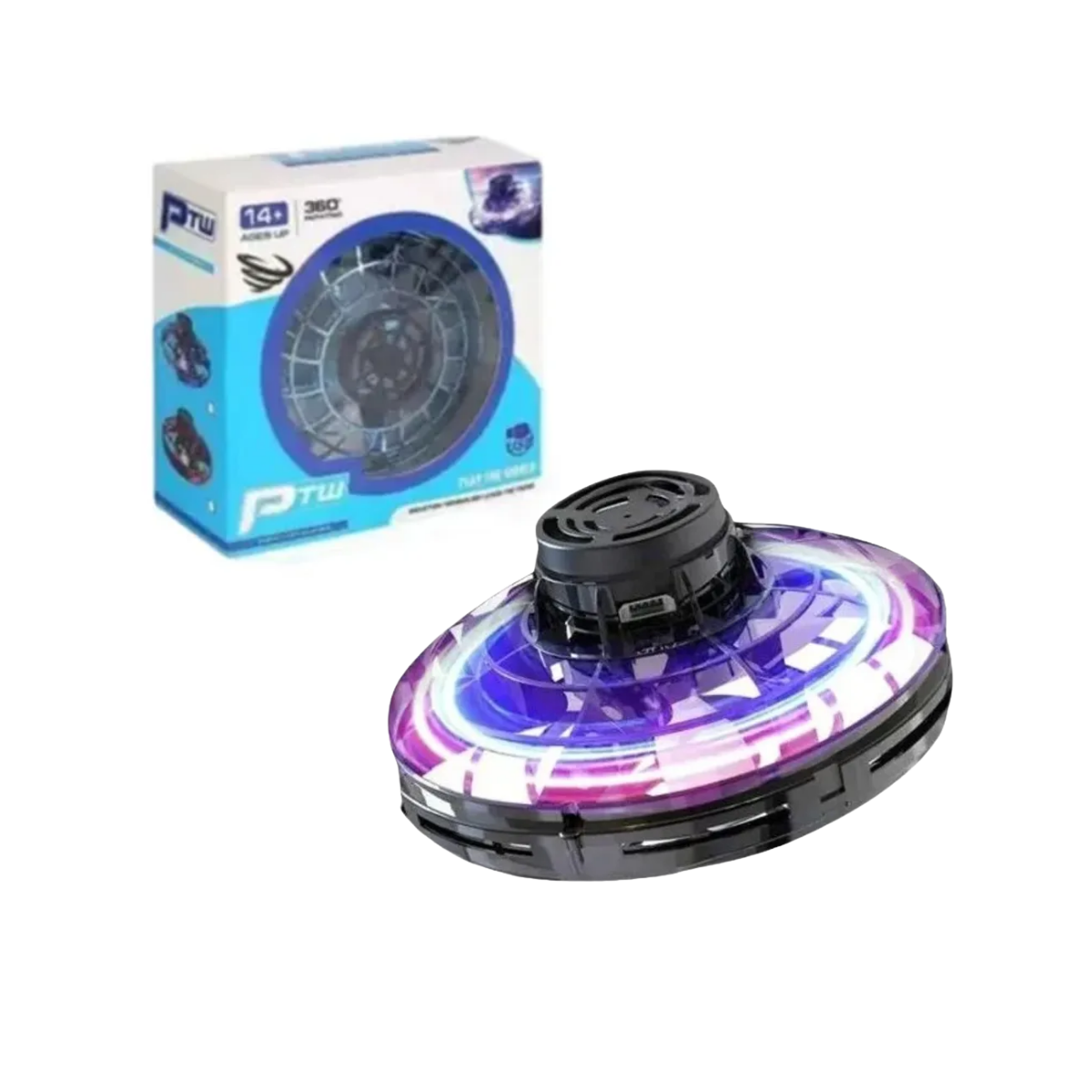 Mini Drone Giratorio 360° con Luces LED – Rojo