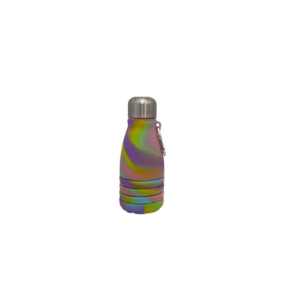 Botella Termica Plegable De Silicona 550ml Tapa Acero Clandestine