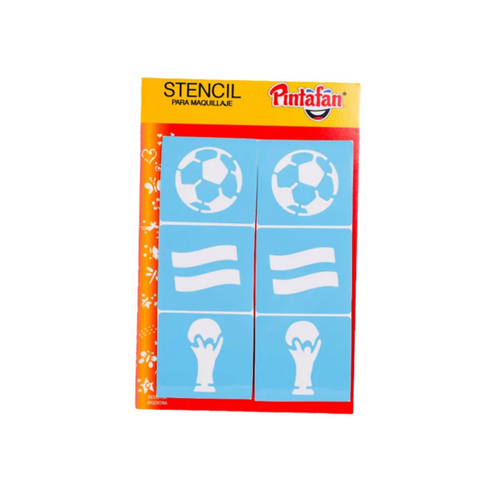 Stencil Autoadhesivo Mundial 2026 6 en 1 Argentina Fútbol