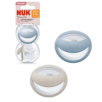 Set de 2 Chupetes Mommy Feel 0-9m Celeste Gris