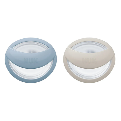 Set de 2 Chupetes Mommy Feel 0-9m Celeste Gris