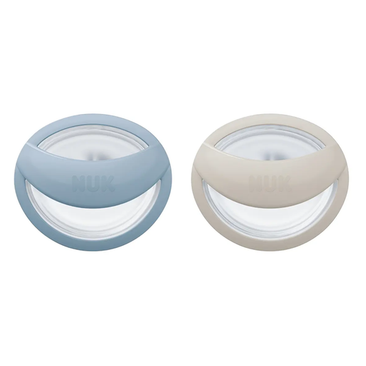 Set de 2 Chupetes Mommy Feel 0-9m Celeste Gris