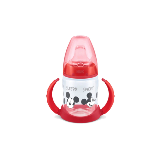 NUK Vaso Aprendizaje First Choice con Control de Temperatura - Disney Mickey Mouse Rojo (150 ml)