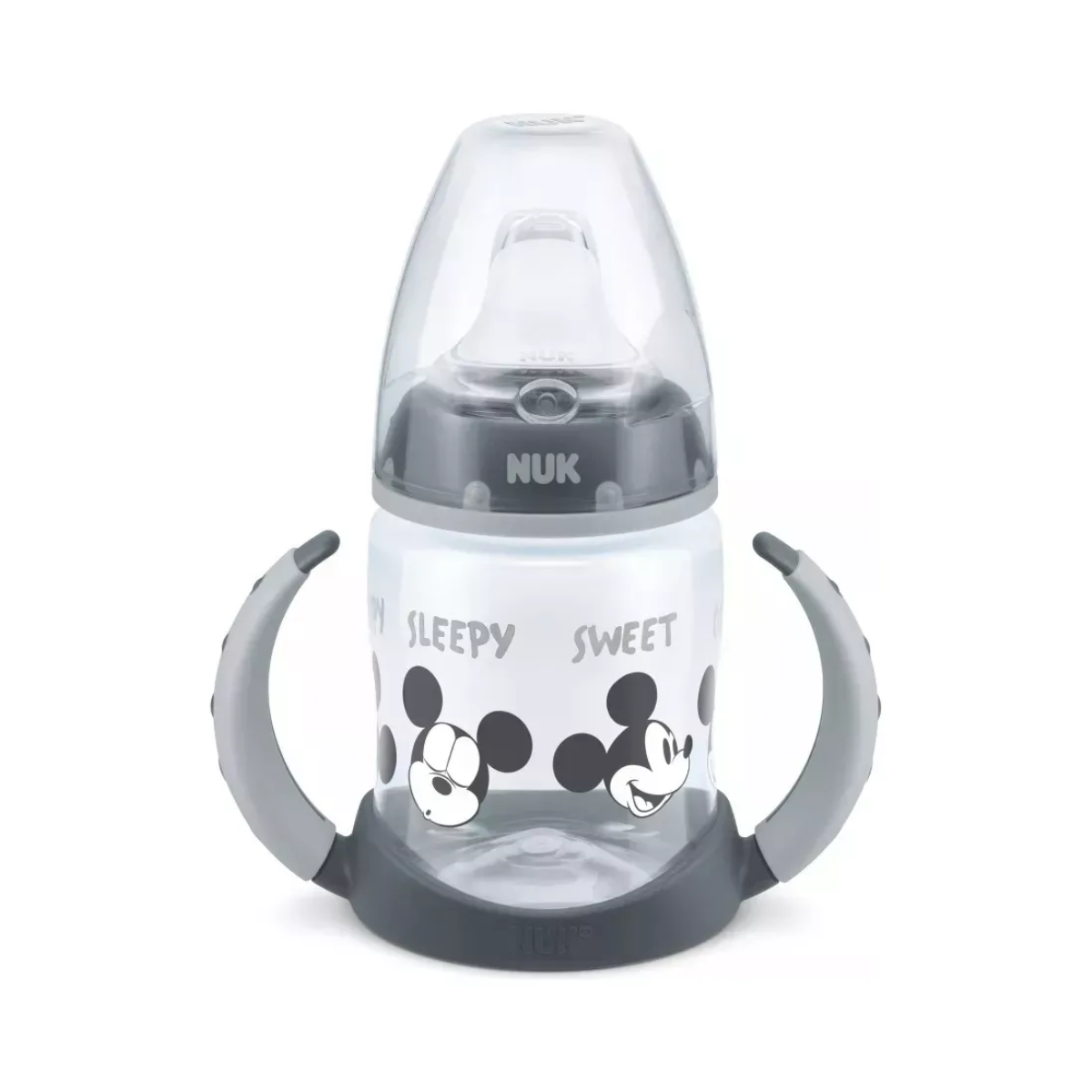 NUK Vaso Aprendizaje First Choice con Control de Temperatura - Disney Mickey Mouse Gris (150 ml)
