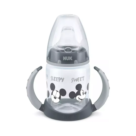 NUK Vaso Aprendizaje First Choice con Control de Temperatura - Disney Mickey Mouse Gris (150 ml)