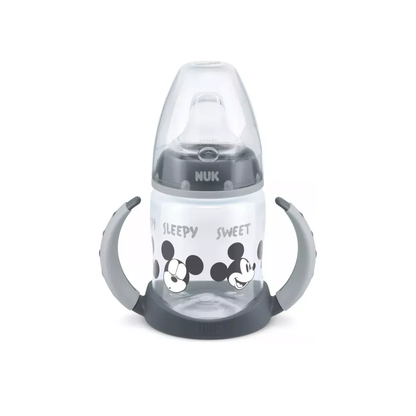 NUK Vaso Aprendizaje First Choice con Control de Temperatura - Disney Mickey Mouse Gris (150 ml)
