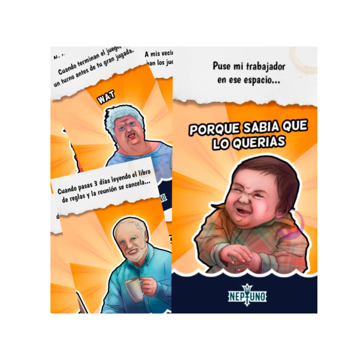 Juego De Cartas Meme Vs 100cia Neptuno El Dragón Azul
